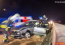 Nö: Auto schleudert auf A1 bei St. Valentin gegen Betonleitschiene