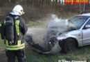 Deutschland: Beginnender Autobrand nach Unfall auf BAB 5 bei Bruchsal