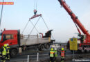 Nö: Lkw-Bergung mit Kranfahrzeug auf der Raststation Guntramsdorf