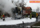 Deutschland: Brennende Lkw-Zugmaschine bei Hermannsburg