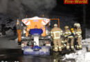 Schweiz: Brand eines Räumfahrzeuges in Schübelbach