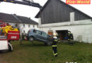 Oö: Wohnhausbrand und „Pkw kracht in Gebäude“ mit drei Minuten Abstand