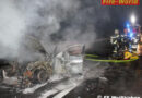Oö: Mercedes auf der A 25 bei Pucking in Vollbrand