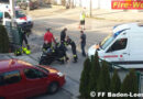 Nö: Feuerwehrleute als Ersthelfer bei Unfall Motorrad mit Rettungsfahrzeug