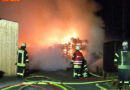Deutschland: Palettenlager in Flammen – rund 1.000 Paletten brennen