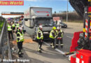 Nö: FF Wiener Neudorf bei Lkw-Bergung im Frühverkehr im Einsatz