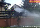 Nö: Brennendes Buschwerk auf Terrasse in Deutsch-Wagram