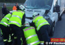 Nö: Transporter auf A4 bei Fischamend Lkw aufgefahren