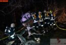 T: Abgestellter Wohnwagen in Vollbrand