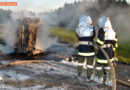 Oö: 75 Kräfte beüben den Brand eines landwirtschaftlichen Gebäudes