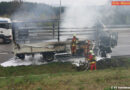 Oö: Lkw auf der A1 bei Vorchdorf in Brand