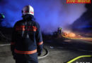 Wien: Nächtlicher Lagerplatz-Brand im Bereich Verschubbahnhof Kledering