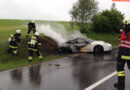 Oö: Brennender Elektro-Porsche rollte Berg in Lasberg hinunter