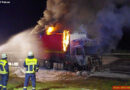 Deutschland: Brand eines Holzmöbel-Lkw in Mehring