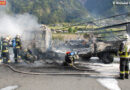 Tirol: Lkw-Vollbrand auf der A12 bei Rietz