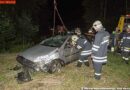 Oö: Reh ausgewichen -> Fahrzeug landet am Dach im Bach