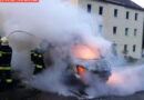 Oö: Vollbrand eines zu Wohnmobil umgebauten Transporters in Losenstein