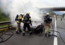 T: Fahrzeug beginnt auf der A12 während der Fahrt zu brennen