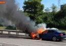 Schweiz: Autobrand auf der Autobahn bei Muttenz