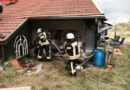Deutschland: Laubenbrand beschäftigt Feuerwehr in Hattingen