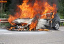 Schweiz: Autovollbrand auf der A1 bei Luterbach