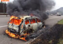 Schweiz: Pkw auf der A3 bei Mumpf in Vollbrand