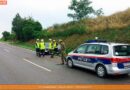 Nö: Pkw touchierte die Böschung und landete im Graben