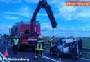 Bgld: Personenrettung bei Unfall auf der S 31 bei Mattersburg