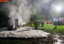 Nö: Traktor in Vollbrand -> Brand mit Schaumrohr gelöscht