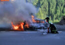 Schweiz: Auto bei Susch in Vollbrand