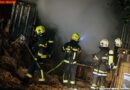Oö: Container mit Strohballen in Brand geraten