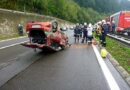 Stmk: Pkw kam nach Unfall am Dach zu liegen