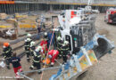 Nö: Mischwagen umgestürzt -> Personenrettung auf Baustelle in Wr. Neustadt