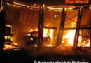 Deutschland: Hohe Brandlast bei Schuppenvollbrand in Heiligenhaus