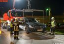 Nö: Pkw kommt von der Straße ab und bleibt im Straßengraben stecken