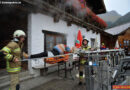 Tirol: Feuerwehr und Rotes Kreuz üben Brandszenario auf der Hämmermoosalm