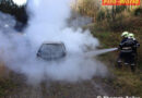 Stmk: Autobrand im Wald von St. Lorenzen bei Knittelfeld