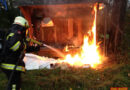Oö: Brand einer kleinen Hütte am alten Sportplatz in Tragwein