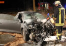 Deutschland: Steinblock überfahren – Auto bei Walsrode in Brand