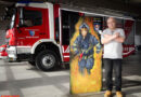 Nö: Lebensgroßer Wiener Neudorfer Airbrush-Feuerwehrmann