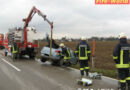 Oö: Autoüberschlag in Feld auf der B 131 bei Bad Mühllacken