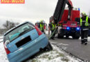 Bgld: Winterliche Autobergung in Pinkafeld