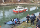Wien: Einsatztaucher bergen unter Schwimmsteg verkeilten Pkw aus Donaukanal