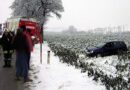 Nö: Pkw rutschte von der Straße und landete in einem Feld