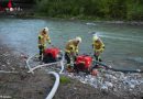 Sbg: Florianiübung der Freiw. Feuerwehr Abtenau bei 2F Leuchten