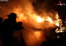Deutschland: Feuerteufel in Alsfeld → Meterhohe Flammen bei brennenden Lauben (+Video)