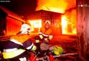 Vbg: Großbrand Wirtschaftsgebäude und Wohnhaus in Feldkirch-Altenstadt → Mutter und Kind gerettet