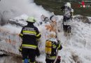 Ktn: Brennender Bagger am Gurkfluss in Kappel am Krappfeld