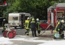 Bayern: Wohnmobil brannte im Bereich einer Tankstelle bei Augsburg