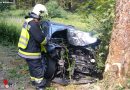Oö: Mann nach Anprall an Baum bei Bad Leonfelden eingeklemmt
